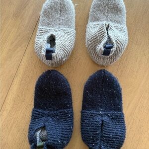 Kids No-Show Casual Socks - Navy and Tan